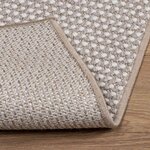 vidaXL Tapis de surface LUGO Crème et Taupe 200 x 200 cm Polyester