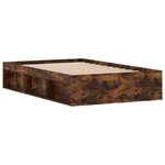 vidaXL Cadre de lit chêne fumé 120x190 cm petit double