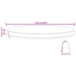 vidaXL Housse de Table Extérieure 122 x 122 x 10 cm Tissu Oxford 600D