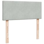 vidaXL Sommier à lattes de lit et matelas Gris clair 120x200cm Velours
