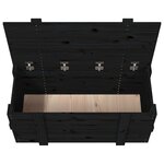vidaXL Boîte de rangement Noir 91x40 5x42 cm Bois massif de pin