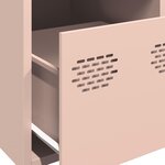 vidaXL Buffet haut rose 39x35x103 5 cm acier