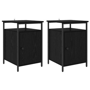 vidaXL Cabinet de chevet 2 Pièces Chêne noir 40 x 42 x 60cm