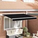 vidaXL Toile de rechange pour store banne Noir 350 x 200 cm Toile