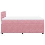 vidaXL Sommier à lattes de lit avec matelas rose 120x190 cm velours