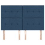 vidaXL Tête de lit LED avec bandes LED Bleu 144 cm tissu