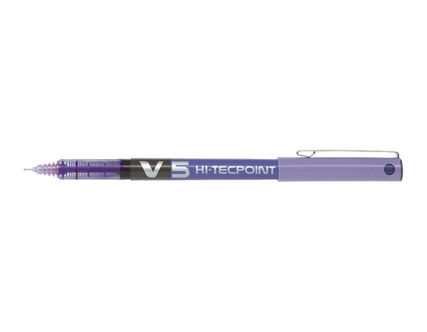 Stylo roller Hi-Tecpoint V5 Encre liquide Pointe Fine Violet PILOT