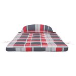 vidaXL Coussins de chaise rouges Motif à carreaux rouges Mélange de coton