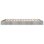 vidaXL Cadre de lit sans matelas gris béton 140x200 cm