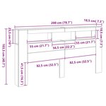 vidaXL Tête de lit à LED gris béton 200x18 5x103 5cm bois d'ingénierie