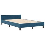 vidaXL Lit à ressorts avec tête de lit Bleu foncé 120 x 200 cm Velours