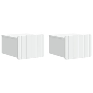 vidaXL Cabinet de chevet mural 2 pc Blanc 33 x 34 5 x 24 cm