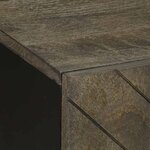 vidaXL Meuble TV noir 105x33x46 cm bois massif de manguier