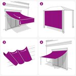 vidaXL Toile de rechange pour store banne Jaune et blanc 10 x 1.6 m