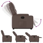 vidaXL Fauteuil inclinable marron similicuir
