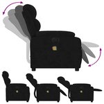 vidaXL Fauteuil inclinable de massage électrique noir velours