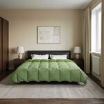 vidaXL Duvet d'été simple Matelassé Vert 220 x 260 cm Microfibre
