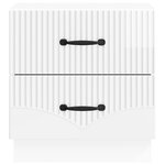 vidaXL Cabinet de chevet 2 Pièces Blanc brillant 43 x 34 5 x 44 5 cm