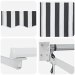 vidaXL Auvent rétractable anthracite/blanc 3x2 5 m tissu et aluminium