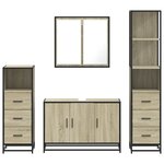 vidaXL Ensemble de meubles de salle de bain 4 Pièces chêne sonoma