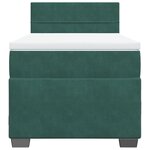 vidaXL Sommier à lattes de lit avec matelas Vert foncé 90x190 cm