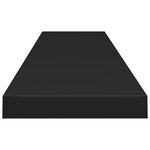 vidaXL Étagères murales flottantes 2 Pièces noir 120x23 5x3 8 cm MDF