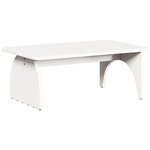 vidaXL Table basse Blanc 80 x 50 x 31 cm Bois massif en pin