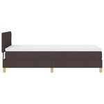vidaXL Lit à ressorts avec matelas Marron foncé 90 x 190 cm tissu