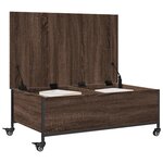 vidaXL Table basse avec roulettes chêne marron bois d'ingénierie