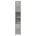 vidaXL Ensemble de meubles de salle de bain 3 Pièces gris béton