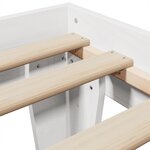 vidaXL Cadre de lit sans matelas blanc 90x190 cm bois de pin massif