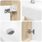 vidaXL Meuble de salle de bain avec robinet Chêne Sonoma