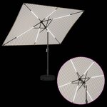 vidaXL Parasol de jardin avec lumières LED et base 200 x 300 cm