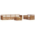 vidaXL Ensemble de canapés d'extérieur 7 pc Naturel