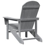 vidaXL Chaise Adirondack Gris Clair 74x82x91 cm HDPE
