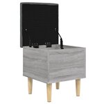 vidaXL Banc de rangement sonoma gris 42x42x46 cm bois d'ingénierie
