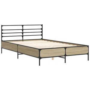 vidaXL Cadre de lit sans matelas chêne sonoma 120x190 cm