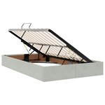vidaXL Lit avec rangement et matelas Gris clair 120 x 200 cm Velours