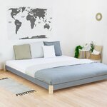 Lit double TATAMI 180 x 200 naturel et gris