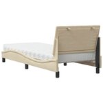 vidaXL Lit avec matelas crème 90x200 cm tissu