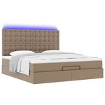 VidaXL Cadre de lit ottoman et matelas cappuccino 160x200cm similicuir