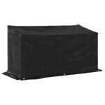 vidaXL Portant de bois de chauffage et housse de pluie acier galvanisé