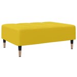 vidaXL Canapé-lit à 2 places avec repose-pied jaune velours