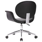 vidaXL Chaise pivotante de salle à manger Noir Similicuir