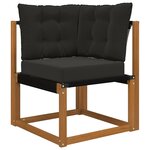 vidaXL Ensemble de canapés d'extérieur 6 pc Naturel et noir
