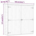 vidaXL Abri à outils de jardin 163x50x171 cm Pinède imprégnée