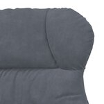 vidaXL Fauteuil relaxant en velours gris foncé