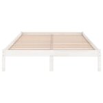 vidaXL Cadre de lit sans matelas blanc bois de pin massif