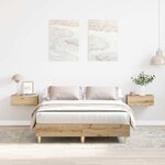 vidaXL Cadre de lit sans matelas chêne artisanal 120x190 cm