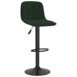 vidaXL Tabourets de bar lot de 2 vert foncé velours